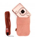 FUJIFILM CAMERA INSTAX LIPLAY PINK GOLD + STRAP + CASE (GOLD BUNDLE)