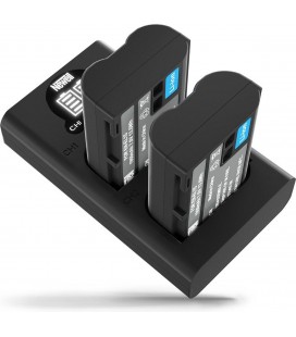 DOPPIO CARICABATTERIE NEWELL + 2 BATTERIE EN-EL15B