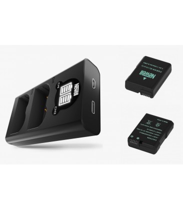 NEWELL DOPPIO CARICABATTERIE + 2 BATTERIE EN-EL14