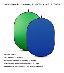 FOND PLIANT FOTIMA 110X168CM BLEU / VERT CHROMA