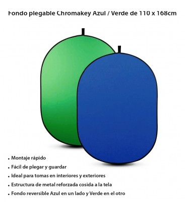 FOTIMA FONDO PLEGABLE 110X168CM AZUL/VERDE CHROMA