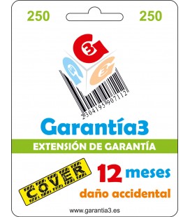 GARANTÍA3 COVER HASTA 250 EUROS