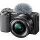 SONY VLOG ZV-E10 + 16-50 MM F / 3.5-5.6 + SONY ECM-W2BT - MICROFONE SEM FIO BLUETOOTH