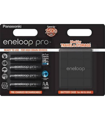 PANASONIC PILAS 2450MAH 4 AA ENELOOP + ESTUCHE