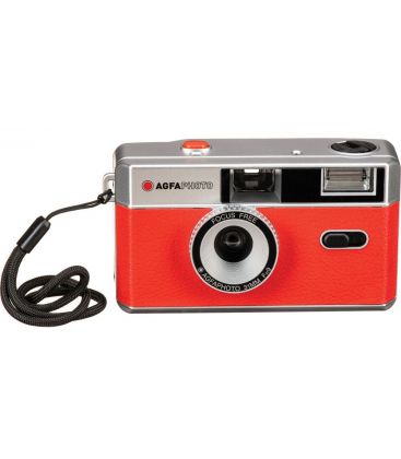 AGFA CAMARA ANALOGICA 35mm REUTILIZABLE, C/Flash - Rojo