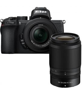 NIKON Z50 + 16-50MM + 50-250MM +TARJETA LEXAR SDXC 64GB+E BOOK KIT