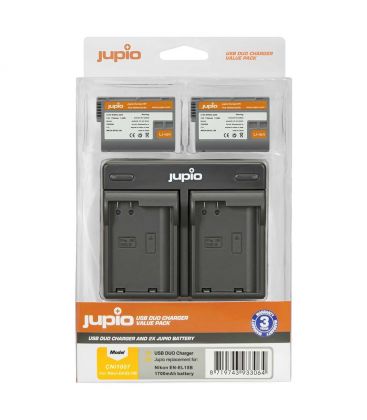 JUPIO KIT 2 BATERIAS EN-EL15B + CARGADOR USB