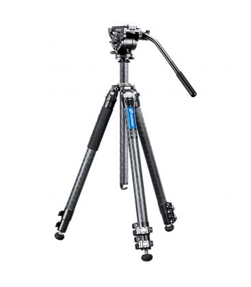 Leofoto LVM-323C+BV-10 3 Sections Carbon Fiber Video Tripod with 75mm bowl