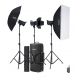 GODOX KIT FLASH DE ESTUDIO QS600 II -D DE 3X QS600 II