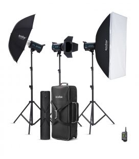 GODOX KIT FLASH DE STUDIO QS600 II -D DE 3X QS600 II