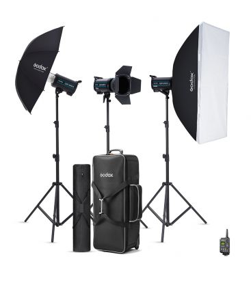 GODOX KIT FLASH DE ESTUDIO QS600 II -D DE 3X QS600 II