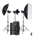 GODOX KIT FLASH DE ESTUDIO QS600 II -D DE 3X QS600 II