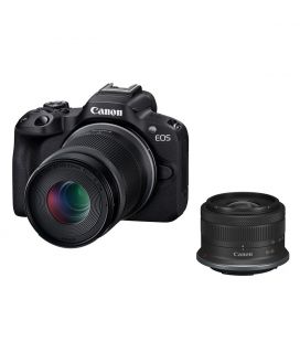 CANON R50 PRETA + RF-S 18-45 MM IS STM + RF-S 55-210 MM IS STM