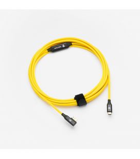 CÂBLE DE RALLONGE COBRA 5M USB-C À MICRO-B 90º JAUNE
