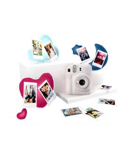 FUJIFILM FOTOCAMERA MINI INSTAX 12 KIT COLORE BIANCO + CARTA 10 FOTO + 3 PORTA RITRATTI