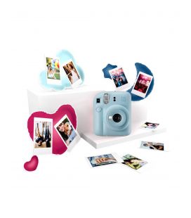 FUJIFILM CAMARA MINI INSTAX 12 KIT COLOR AZUL  + PAPEL 10 FOTOS + 3 PORTARA RETRATOS