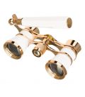 LEVENHUK BROADWAY 325E WHITE LORGNETTE OPERA GLASSES