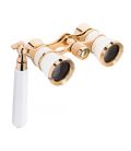 LEVENHUK BROADWAY 325E WHITE LORGNETTE OPERA GLASSES