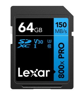 LEXAR CARTÃO SDHC 800X PRO BLUE 64GB UHS-1 V30 150MB/S