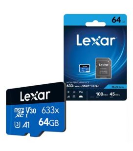 LEXAR MICRO SD-KARTE BLUE UHS-I 633X 64GB V30