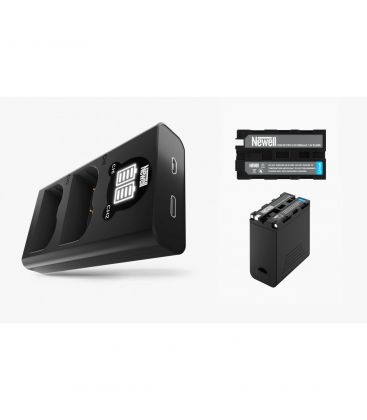 NEWELL DOUBLE CHARGER + 2 BAT. NP-970
