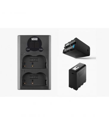 NEWELL DOUBLE CHARGER + 2 BAT. NP-970