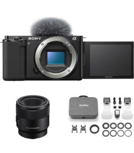 SONY ZV E10 BODY + 50MM F2.8 + GODOX FLASH MF12-DK1 DENTAL MACRO