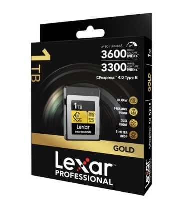 LEXAR CFEXPRESS PRO TYPE B GOLD 4.0 MEMORY CARD R3600/W3300 1TB