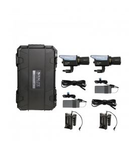 NANLITE KIT 2 LIGHT FC-60B BI-COLOR + BATTERY GRIP