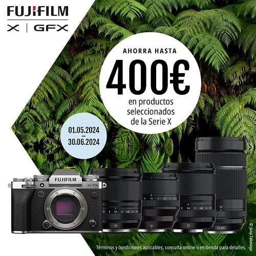 PROMOCIÓN DESCUENTO DIRECTO HASTA 400€ EN PRODUCTOS FUJIFILM XF SELECCIONADOS