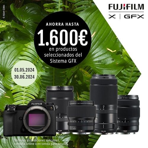 PROMOCIÓN FUJIFILM HASTA 1600€ DESCUENTO DIRECTO EN PRODUCTOS GFX SELECCIONADOS